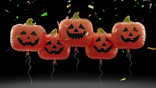 Catelves Riesen Halloween Folienballon – 132x90x46 Cm, Wiederverwendbar, Mit Standfuß Für Party-Deko