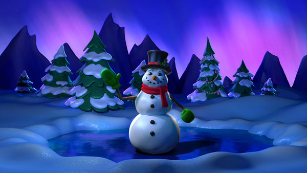 Snowman Comes to Life - AtmosFX Digital Decorations