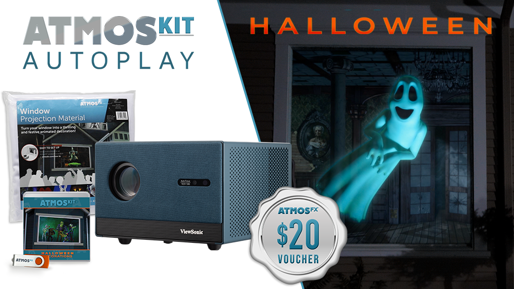 AtmosKIT Autoplay Halloween Projector Kit AtmosFX Decorations