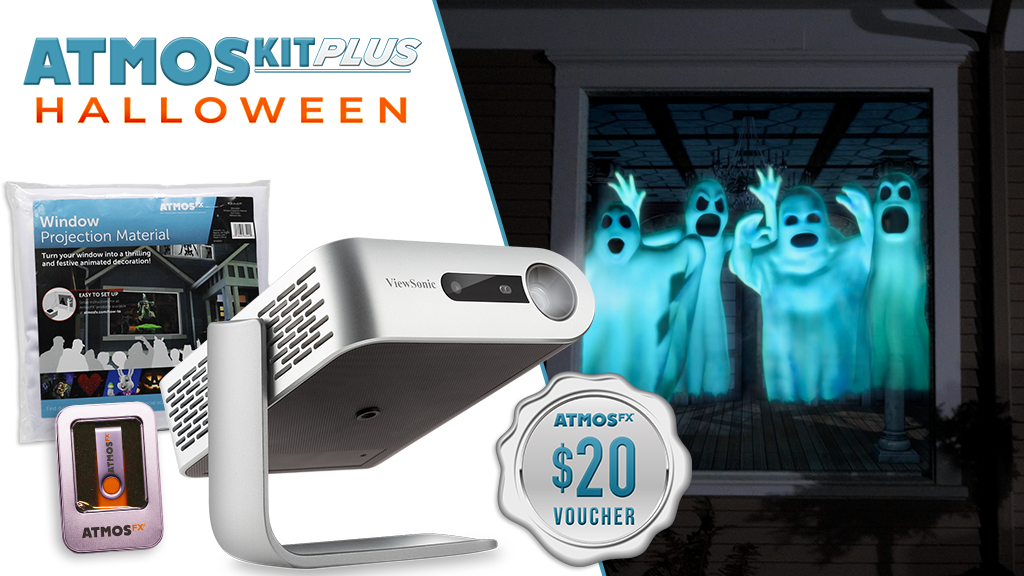 AtmosFX Digital Decorations for Halloween, Christmas Special Occasions