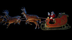 Santa's Sleigh Ride (Window) - AtmosFX Digital Decorations