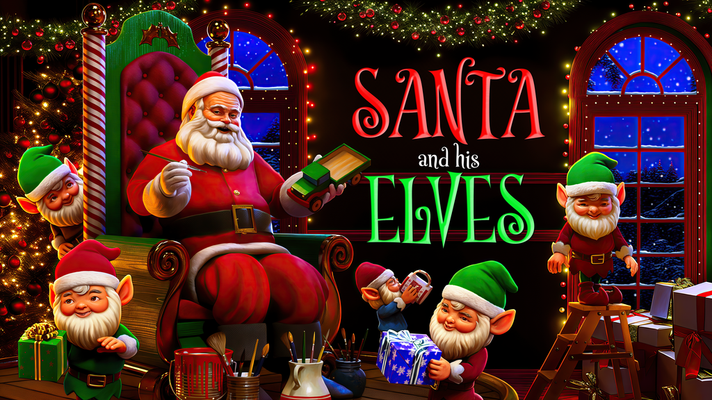 santa claus and his elves