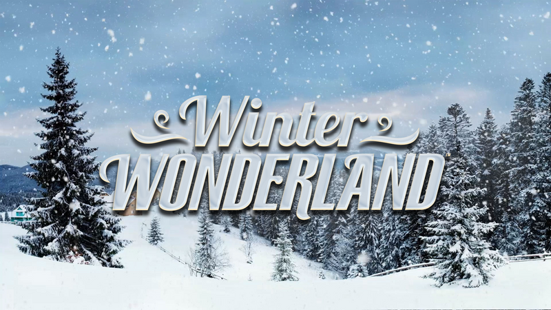 Holiday and Seasonal Banner (Customizable): Walking In A Winter Wonderland