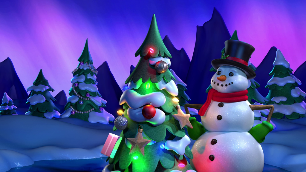 Enchanted Snowman - AtmosFX Digital Decorations